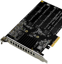 PCI Express 2.0 x4インターフェースによる高速転送を実現