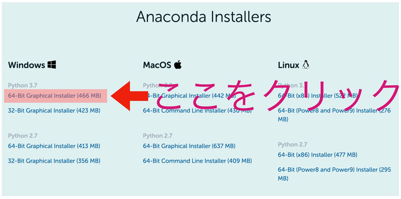 パッケージのダウンロード