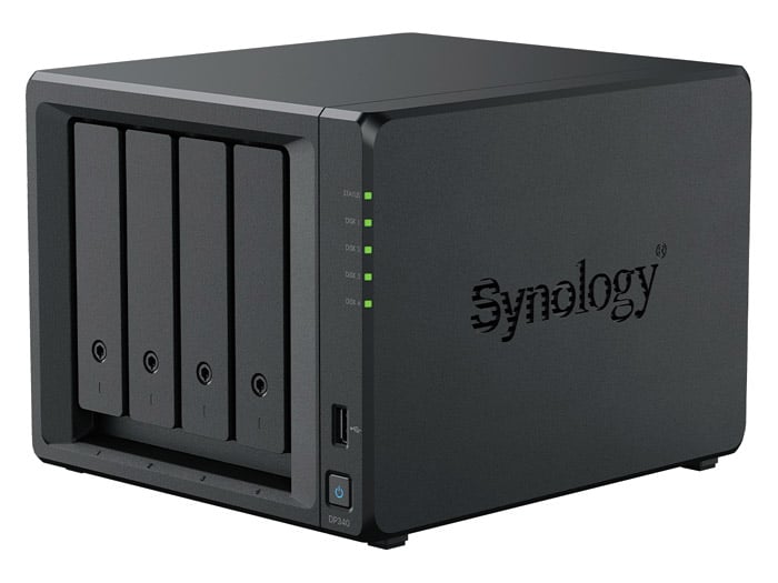 「DP340」は8TB HDDを4台搭載し、推奨バックアップ容量が14.5TBのモデル