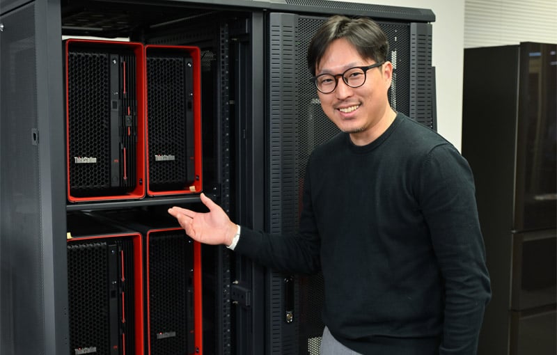 同社の社屋に設置しているサーバーラック