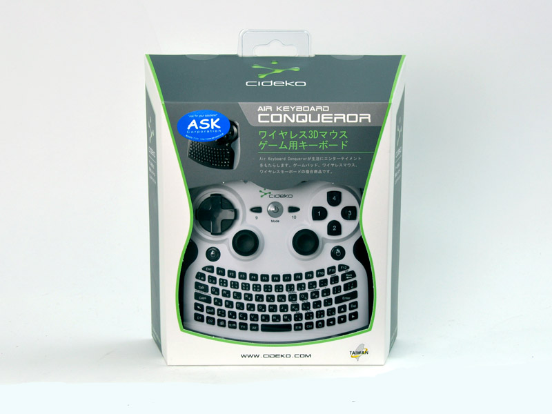 マウス キーボードとしても使える 1台3役のcideko製ワイヤレスゲームパッド Air Keyboard Conqueror Ak08 White 株式会社アスク