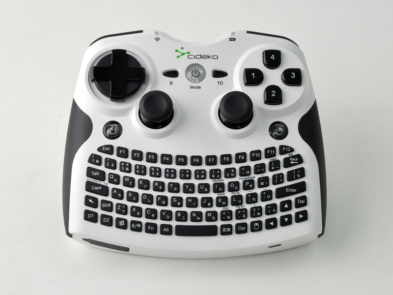 マウス キーボードとしても使える 1台3役のcideko製ワイヤレスゲームパッド Air Keyboard Conqueror Ak08 White 株式会社アスク