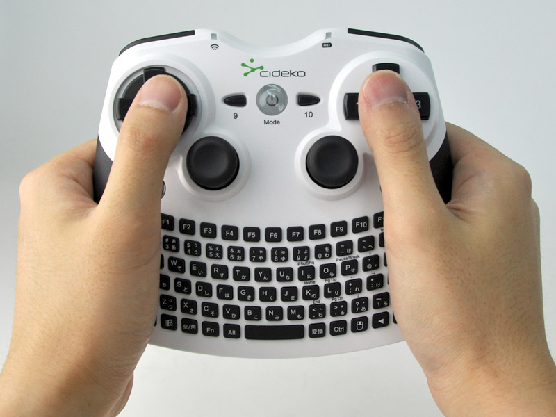 マウス、キーボードとしても使える！1台3役のCIDEKO製ワイヤレスゲームパッド「Air Keyboard Conqueror AK08 White」  | 株式会社アスク