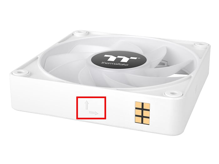 「リバースファン」は表側（ブレードの付いている方）に向けて風が出ていく