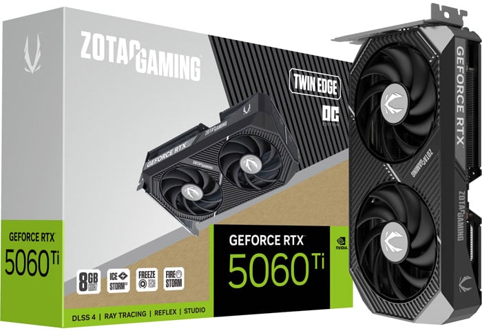 ZOTAC GAMING GeForce RTX 5060 Ti 8GB Twin Edge OC