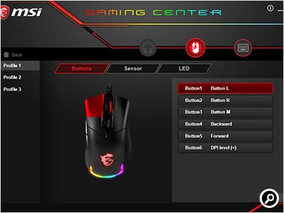 「Gaming Center」の画面