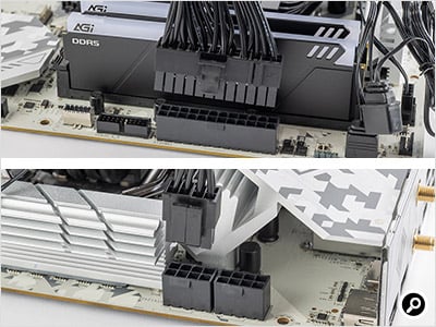 電源ケーブルをマザーボードにつなぐ