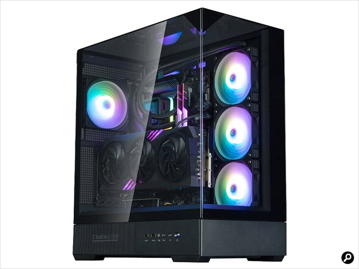 強化ガラス製のサイドパネルの例