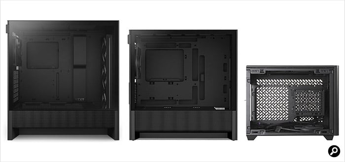 左からATX、microATX、Mini-ITXケース