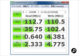 iSCSI接続でNS4700の速度を測定