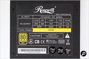 3Rosewill CAPSTONE450W 電源仕様