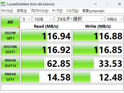 NASの読み書き速度はネットワークの速度で決まる