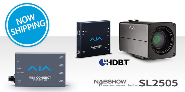 AJA Video Systems社、RovoCam、RovoRx-HDMI、Mini-Connectの出荷を開始