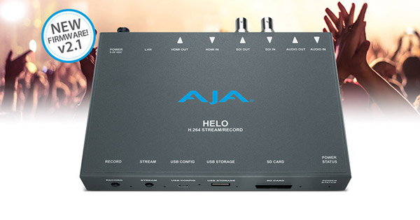 AJA Video Systems社、HELOのファームウェア v2.1をNAB 2018で発表