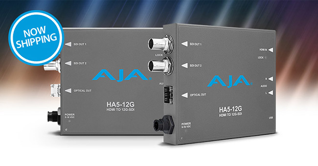 AJA Video Systems社、ミニコンバーター「HA5-12G」シリーズの出荷を開始