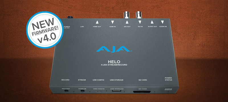 AJA Video Systems社、HELO v4.0ファームウェアを発表