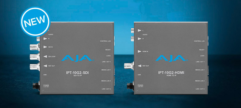AJA Video Systems社、SMPTE ST 2110対応のミニコンバーター「IPT-10G2-HDMI」と「IPT-10G2-SDI」を発表