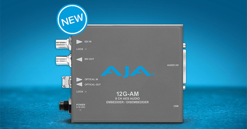 AJA Video Systems社、12G-SDI対応オーディオエンベッダー/ディスエンベッダー「12G-AM」を発表