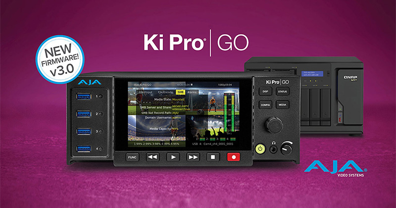 AJA Video Systems社、Ki Pro GO ファームウェア v3.0を発表
