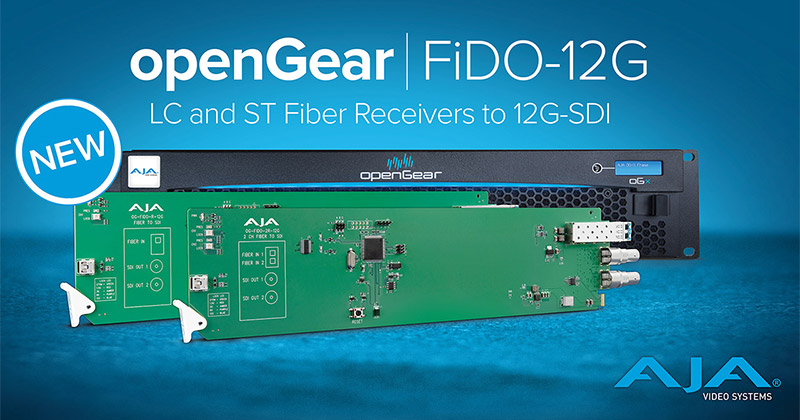 AJA Video Systems社、Fiberから12G-SDIへの変換に対応する、openGear互換コンバーターの新製品を発表