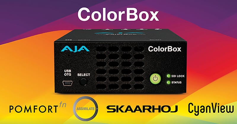 AJA Video Systems社、Assimilate社・CyanView社・Pomfort社・SKAARHOJ社とのサードパーティーパートナーシップを締結し「ColorBox」に機能を統合