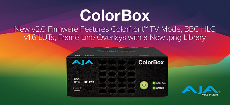 AJA Video Systems社、ColorBox v2.0を発表