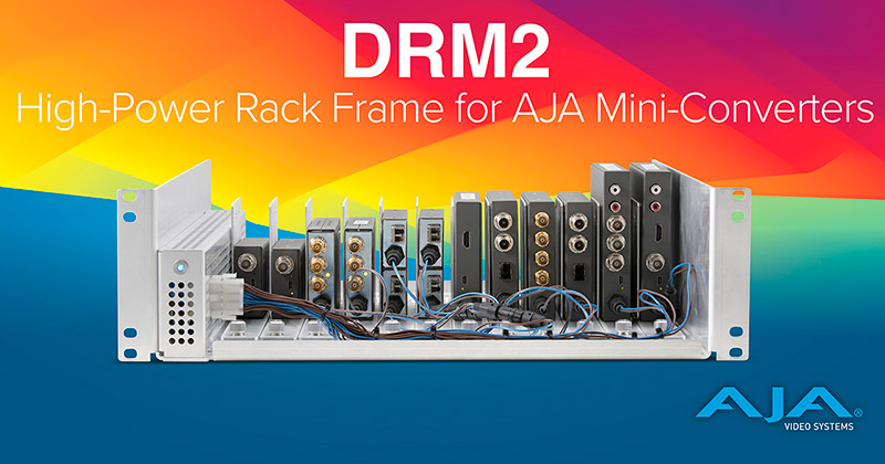 AJA Video Systems社、Inter BEE 2023でAJA ミニコンバーター用ラックマウントフレーム「DRM2」を発表