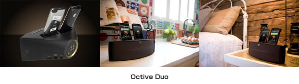 AltecLansing社製、低価格iPhone iPodを2台同時に搭載可能スピーカー「Octive Duo」