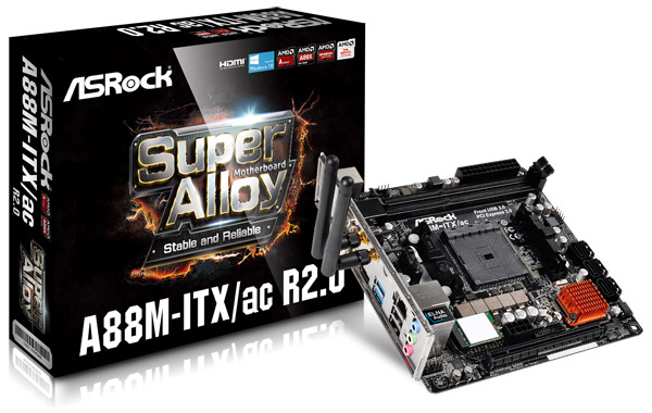 ASRock A88M-ITX/ac R2.0 製品画像