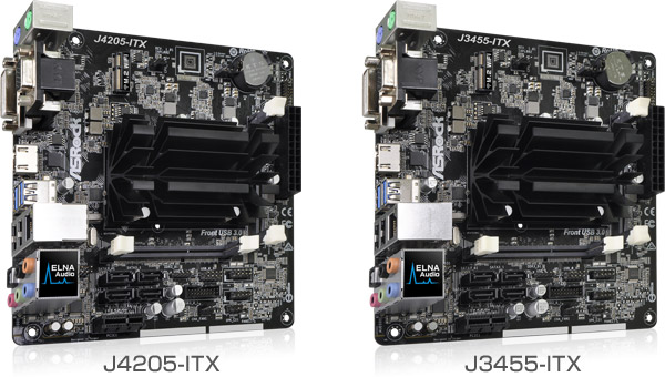 ASRock J4205-ITX J3455-ITX 製品画像