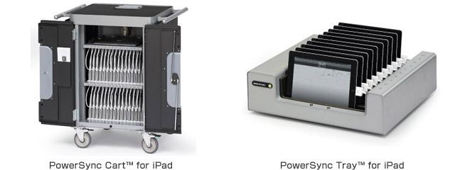 PowerSync Cart™ for iPad、PowerSync Tray™ for iPad 製品画像