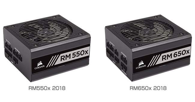CORSAIR RM550x 2018、RM650x 2018 製品画像