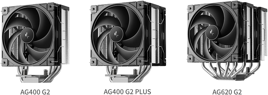 DeepCool AG400 G2、AG400 G2 PLUS、AG620 G2 製品画像