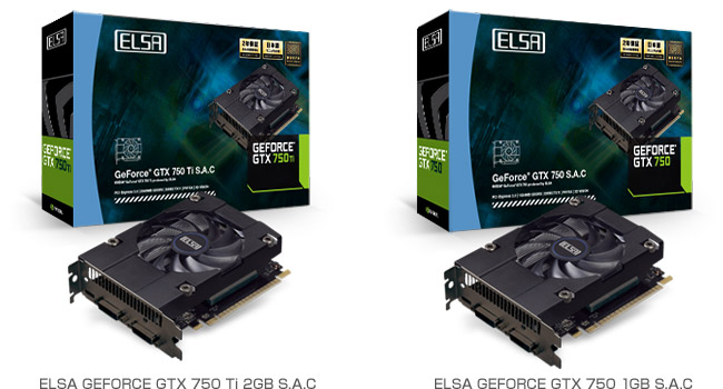 ELSA GEFORCE GTX 750 Ti 2GB S.A.C、ELSA GEFORCE GTX 750 1GB S.A.C 製品画像