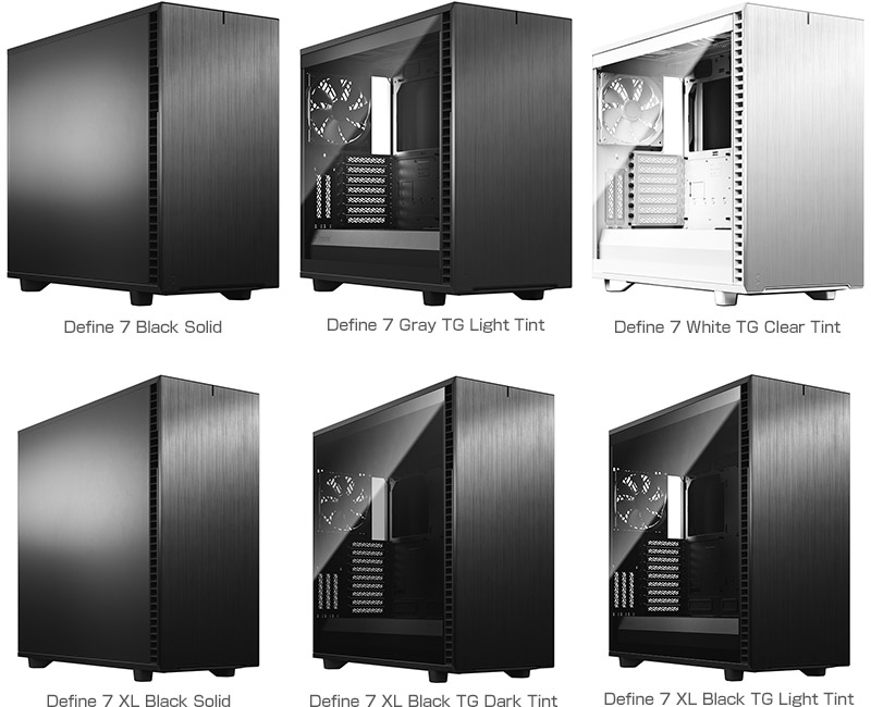 Fractal Design Define 7、Define 7 XL 製品画像