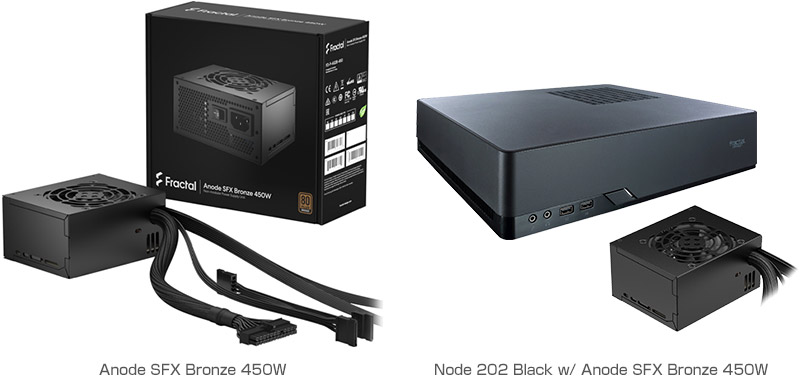 Fractal Anode SFX Bronze 450W、Node 202 Black w/ Anode SFX Bronze 450W 製品画像