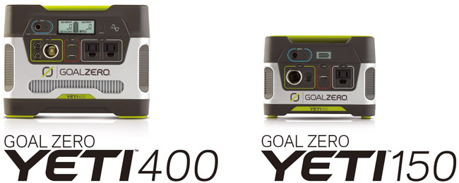 Yeti 400 Solar Generator、Yeti 150 Solar Generator 製品画像