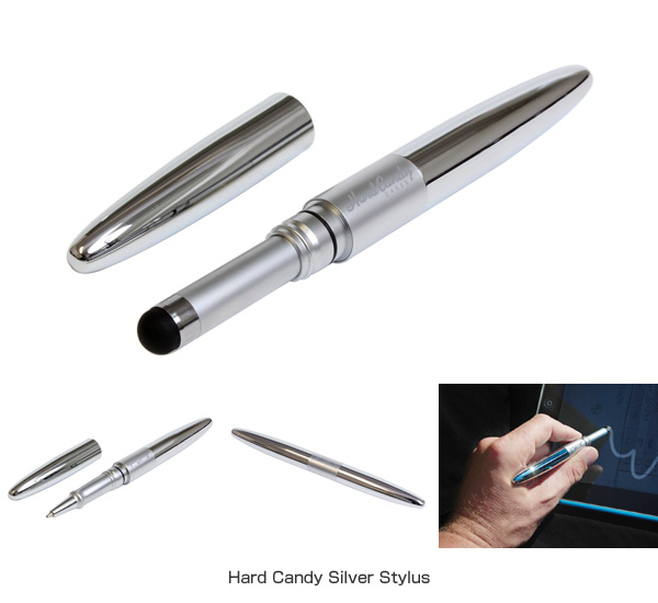 iPad、iPhone用スタイラスペン「Hard Candy Silver Stylus