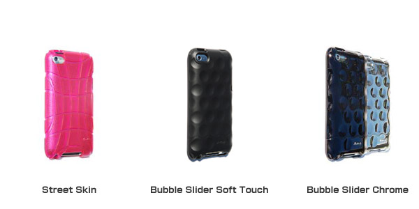 HARD CANDY CASES社製iPod Touch用ケース、Street SkinシリーズおよびBubble Sliderシリーズ