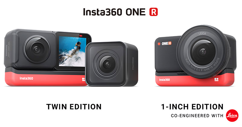 Insta360 ONE R Twin Edition、Insta360 ONE R 1-Inch Edition 製品画像