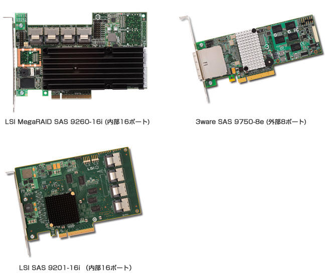 LSI社の多ポートの6Gb/s SATA+SAS ストレージ・アダプタ製品