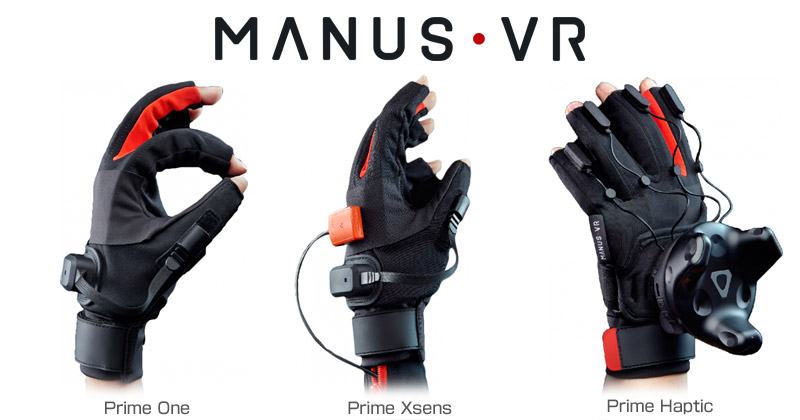 Manus VR Prime One、Prime Xsens、Prime Xsens 製品画像