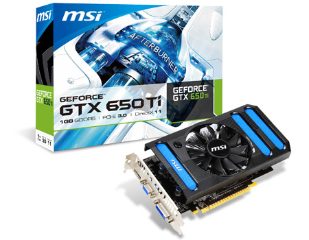 【動作確認済】グラボ msi NVIDIA GeForce GTX650