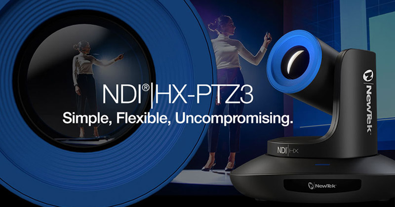 NewTek社製、NDI®|HX 3に対応する世界初のPTZカメラ「PTZ3」を発表