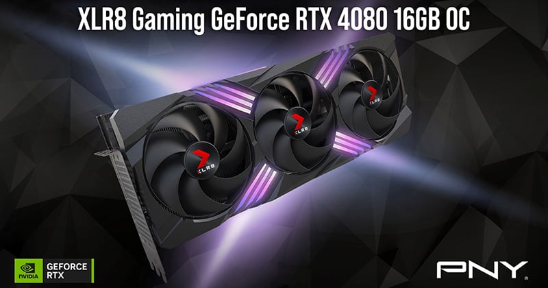 GeForce RTX 4080を搭載するPNY社製グラフィックボード「PNY GeForce RTX 4080 16GB XLR8 Gaming VERTO EPIC-X ARGB OC 3FAN」を発表