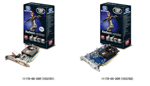 SAPPHIRE社製、AMD社ATI Radeon™ HD5550チップセット搭載、DirectX 11対応のSAPPHIRE HD5550シリーズ