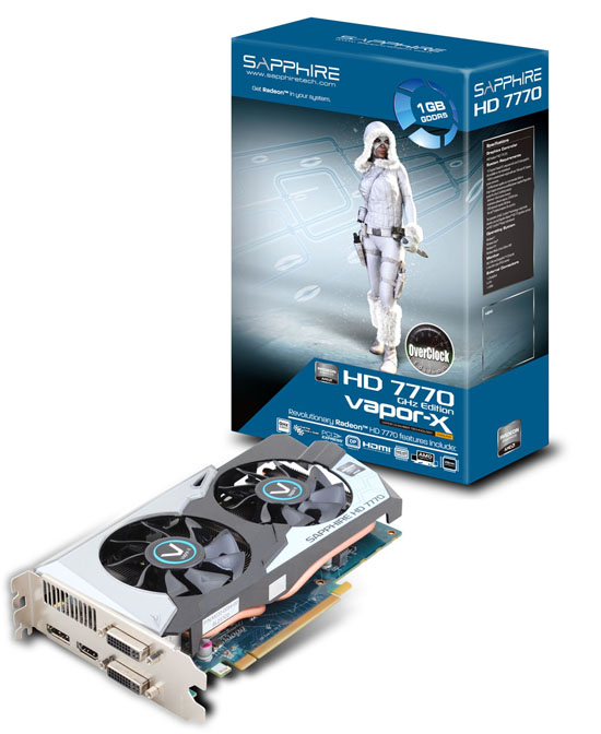 VAPOR-X HD7770 GHZ EDITION 1G GDDR5 PCI-E DVI-I / DVI-D / HDMI / DP OC 製品画像