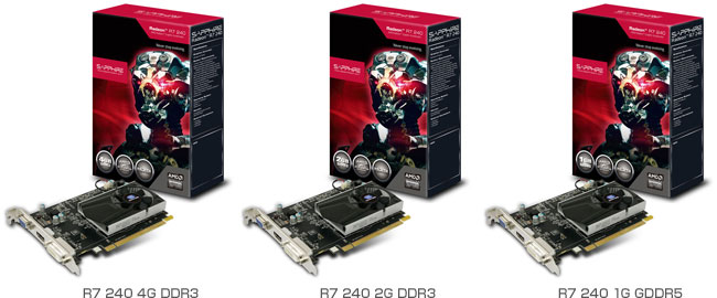 Radeon R7 240搭載グラフィックボード 製品画像