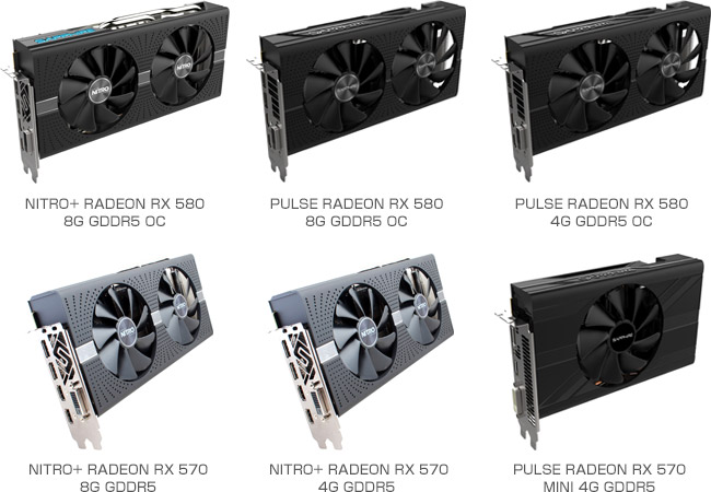 RADEON RX 580/570を搭載するSAPPHIRE社製グラフィックボード6製品を ...