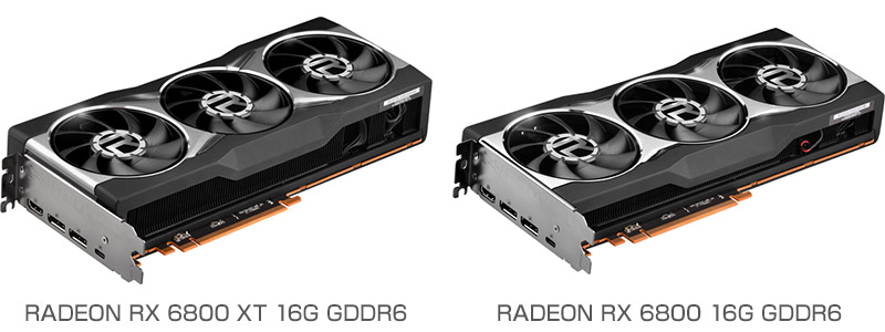 SAPPHIRE RADEON RX 6800 XT 16G GDDR6、RADEON RX 6800 16G GDDR6 製品画像